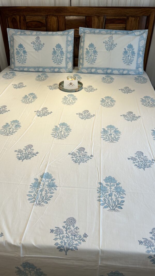Ethereal Blue lotus - Bedsheet set - Image 6
