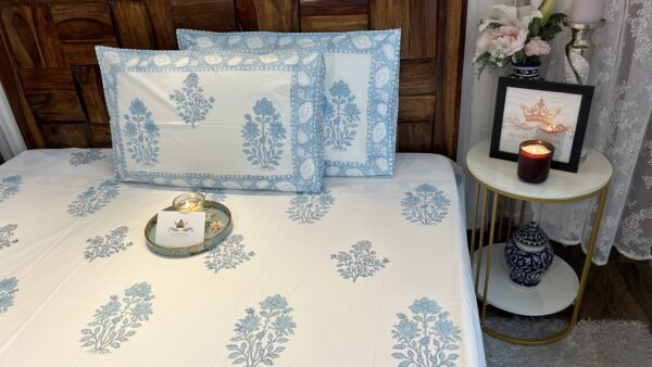 Ethereal Blue lotus - Bedsheet set - Image 7