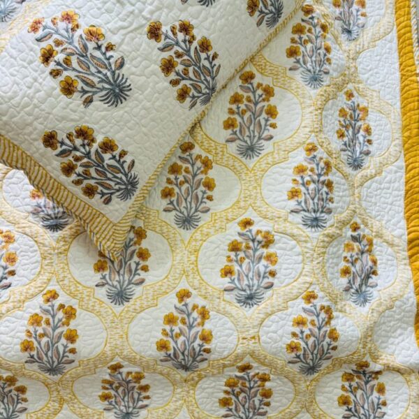 Golden Bloom- Super King Bedcover